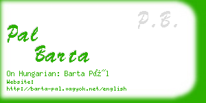 pal barta business card